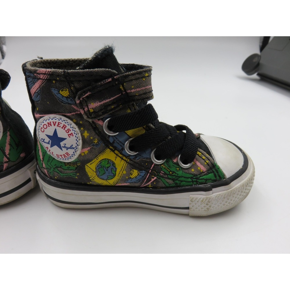 Converse Dinoverse Chuck‎ Taylor All Star Shoes Infant Sz 3 Dinosaur Space HiTop - Picture 3 of 10